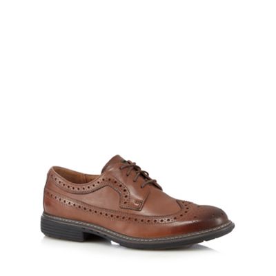 Clarks Big and tall tan leather 'Un Limit' hole brogues
